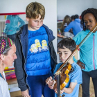 Image de los alumnos durante una clase de música.-ISRAEL L. MURILLO