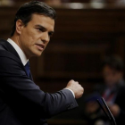 Pedro Sánchez interviene en la segunda votación de la investidura de Mariano Rajoy.-JOSÉ LUIS ROCA