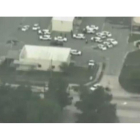 Imagen aérea del lugar donde ha ocurrido el tiroteo en Orlando.-