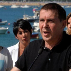 Arnaldo Otegi interviene en un acto de precampaña de EH Bildu en San Sebastián.-VINCENT WEST