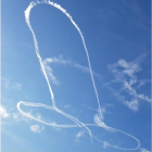 Imagen del enorme pene que dibujo un piloto de la Armada de EEUU, en Washington.-SOCIAL MEDIA (REUTERS)