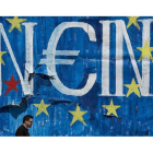 Grafiti en una calle de Atenas contra el plan propuesto por los acreedores de Grecia.-Foto: AP / PETROS GIANNAKOURIS