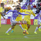 Juan Villar regatea durante el reciente Real Valladolid-Reus de Liga.-PABLO REQUEJO