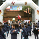 Los escolares palentinos pudieron practicar hasta siete modalidades deportivas en el parque del Salón de Isabel II-Ical