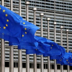 Banderas de la Unión Europea en Bruselas.-FRANCOIS LENOIR