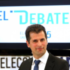 El candidato del PSOE a la Presidencia de la Junta de Castilla y León, Luis Tudanca, antes del debate al cual no se ha presentado el candidato del PP a la Presidencia de la Junta de Castilla y León, Juan Vicente Herrera-Ical