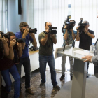 José Luis Ábalos, ante los periodistas.-MIGUEL LORENZO