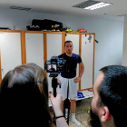 Fernando Hernández graba el vídeo promocional del playoff-twitter