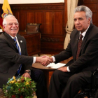 El presidente de Ecuador Lenin Moreno y Josep Borrell, ministro español de Asuntos Exteriores.-EFE