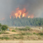 Incendio forestal en la localidad leonesa de Villapadierna-ICAL