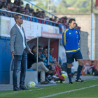Garitano se muestra cariacontecido con el juego de ayer de su equipo.-LOF