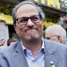 Quim Torra, durante una visita a Girona.-ROBIN TOWNSEND (EFE)