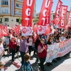 Imagen de la manifestación de 1 de mayo, día del trabajador, en Soria.-ICAL