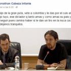 Captura de los insulto de Jonathan Cabeza Infante a Pablo Iglesias en la red social Facebook-Facebook