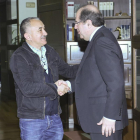 El presidente de la Junta de Castilla y León, Juan Vicente Herrera, se reúne con el secretario general de UGT, José María Álvarez.-ICAL