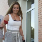 María José Campanario, a la salida del hotel de Peralta.-EUROPA PRESS TV