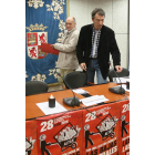 Jornada Día Internacional de la Seguridad y Salud en el Trabajo, organizada por los sindicatos CCOO y UGT Castilla y León. Los secretarios regionales Ángel Hernández y Faustino Temprano, inauguran la jornada.-ICAL