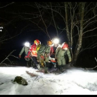 Rescate de la montañera herida en la Cueva de Valporquero.-EUROPA PRESS