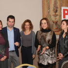 (IaD) La candidata al Congreso, María Luz Martinez, el secretario general del PSOE de Castilla y León, Luis Tudanca, la secretaria de Estudios y Programas de la Comisión Ejecutiva Federal del PSOE y candidata número 2 al Congreso por Madrid, Meritxell Bat-Ical