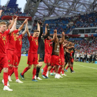 Jugadores de Bélgica celebran la victoria-FRIEDMANN VOGEL (EFE)
