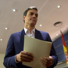Sánchez, el pasado 29 de octubre, cuando anunció su renuncia al escaño en el Congreso.-DAVID CASTRO