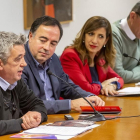 Carlos Lozano, Óscar Manuel Martínez, Nuria Barrio e Ignacio Javier de Miguel,durante la presentación.-SANTI OTERO