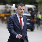 Santi Vila llega a la Audiencia Nacional, este jueves.-/ FERNANDO ALVARADO (EFE)