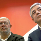 Francisco Igea y Luis Garicano, el día que se presentó como candidato al primero tras el pucherazo de las primarias.-ICAL