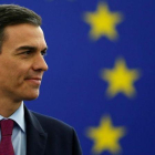 El presidente del Gobierno, Pedro Sánchez, durante su intervención en el Parlamento Europeo.-REUTERS / VINCENT KESSLER