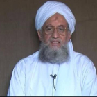 Fotograma del vídeo en que Zawahiri anuncia la creación de una rama de Al Qaeda en la India.-