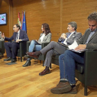 Felipe Ramos, Alfonso Polanco, Ana Viñas, Juan Saborido y Bruno Estrada, durante la jornada.-ICAL