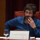 Oleguer Pujol, durante su declaración en el Parlament, el pasado marzo.-FERRAN NADEU