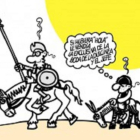 Imagen de la exposición ‘Don Quijote, Sancho y Forges. Un diálogo a tres bandas’ expuesta en la Casa Revilla-INFOVLL