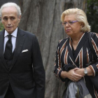 Josep Carreras llega al funeral de Montserrat Caballé.-AFP / LLUIS GENE