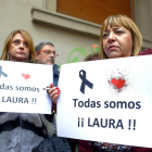 Una de las concentraciones en repulsa por el asesinato de la profesora zamorana.-ICAL