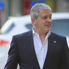 El considerado número dos de la trama 'Gürtel', Pablo Crespo, a su llegada el martes al TSJCV.-Foto: MIGUEL LORENZO