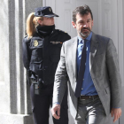 El jefe de los Mosso, Ferran López, saliendo del Tribunal Supremo, el 26 de febrero.-DAVID CASTRO