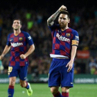 Messi, tras marcar el domingo al Sevilla.-JOSEP LAGO