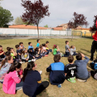 Actividad anterior dedicada al voleibol en uno de los centros educativos. / APDV