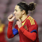 Vero Boquete celebra un gol con la selección española.-Foto: RFEF