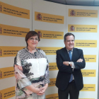 Helena Caballero, subdelegada del Gobierno en Valladolid, con el delegado de la Junta, Pablo Trillo.-EUROPA PRESS