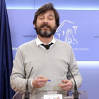 El secretario de Sociedad Civil y Movimiento Popular de Podemos, Rafael Mayoral, en el Congreso de los Diputados-DAVID CASTRO