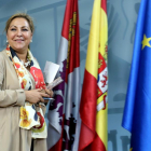 La vicepresidenta y portavoz de la Junta de Castilla y León, Rosa Valdeón, comparece en rueda de prensa posterior al Consejo de Gobierno.-ICAL