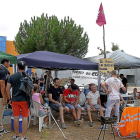 Campamento de los trabajadores de Vestas en la planta de Villadangos del Páramo (León), en una imagen de archivo.-ICAL