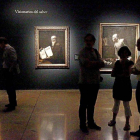 Al fondo, ‘Pitágoras’, de José de Ribera, y ‘Un filósofo escribiendo o leyendo’, de atribución poco clara.-J. M. Lostau