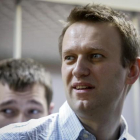 Alexei Navalni, en el tribunal de Moscú, este martes.-SERGEI KARPUKHIN