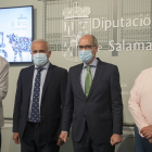 El presidente de la Diputación de Salamanca, Javier Iglesias, presenta Salamaq 2021, que engloba la Feria del Sector Agropecuario y la 32 Exposición Internacional de Ganado Puro que tendrá lugar del 3 al 7 de septiembre. - ICAL