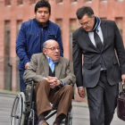 Félix Millet, entrado este viernes, a la Ciutat de la Justícia de Barcelona, donde se celebra el juicio por el saqueo del Palau de la Música.-FERRAN SENDRA