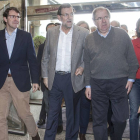 Alfonso Fernández Mañueco, Mariano Rajoy, Juan Vicente Herrera, Beatriz Jurado y Carlos Floriano entran al foro de empleo joven celebrado en Salamanca-Ical