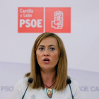 La secretaria de Política Municipal del PSOE CyL y viceportavoz del GPS en las Cortes de CyL, Virginia Barcones.-ICAL